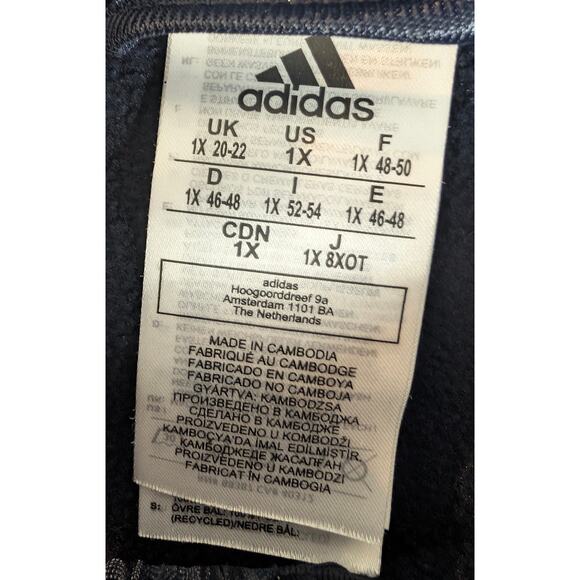 Adidas Women's Cropped Full Zip Jacket Fleece Nylon Size 1X Plus Athletic Casual - Picture 4 of 6